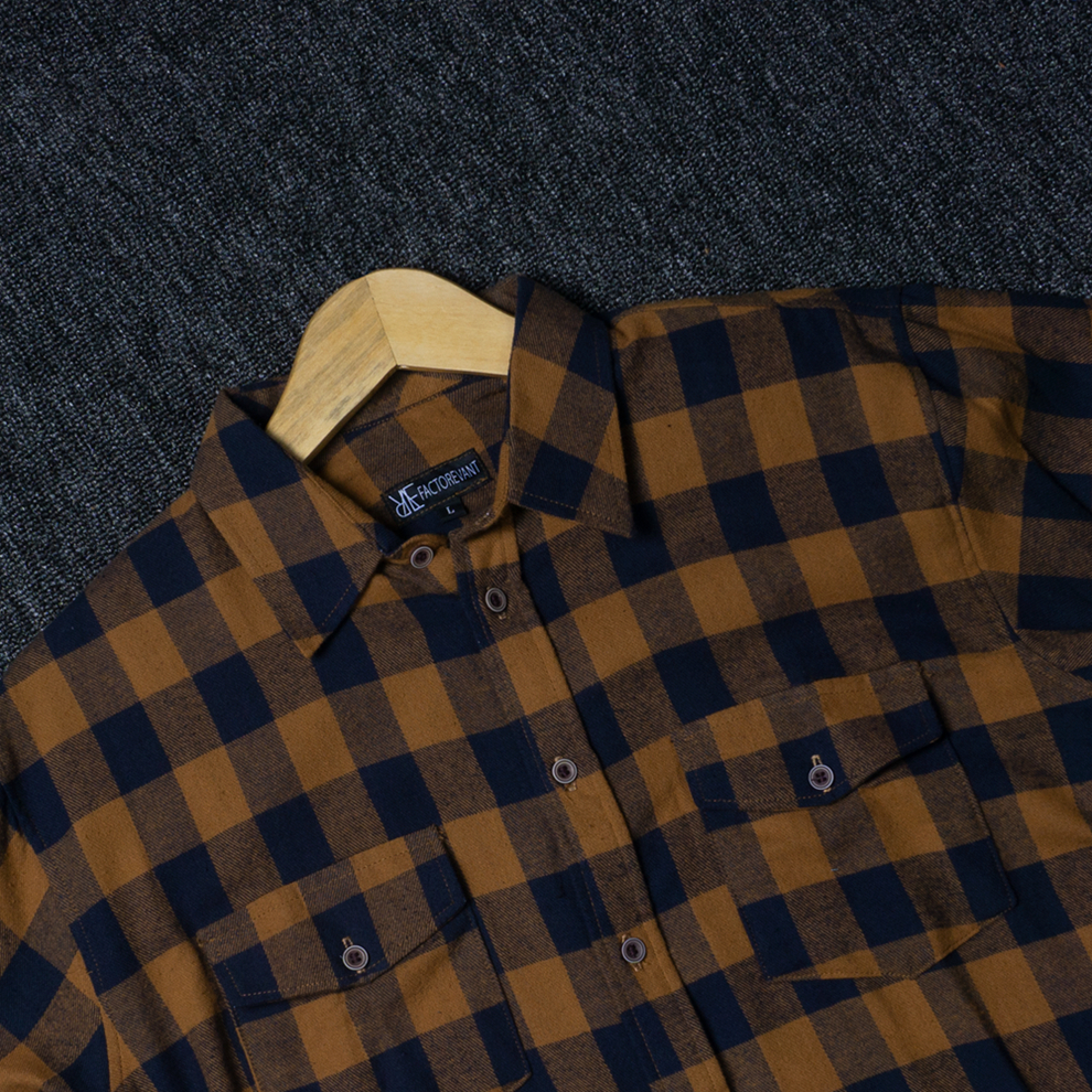 REEVANT Kemeja Flannel Two Pocket Lengan Panjang Big Size Jumbo M L XL 2XL 3XL 4XL 5XL