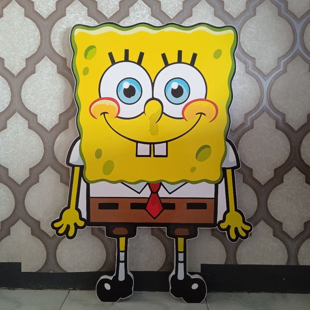 ORNAMEN KARAKTER LAMPU PLAFON MOTIF SPOMBOB+LAMPU