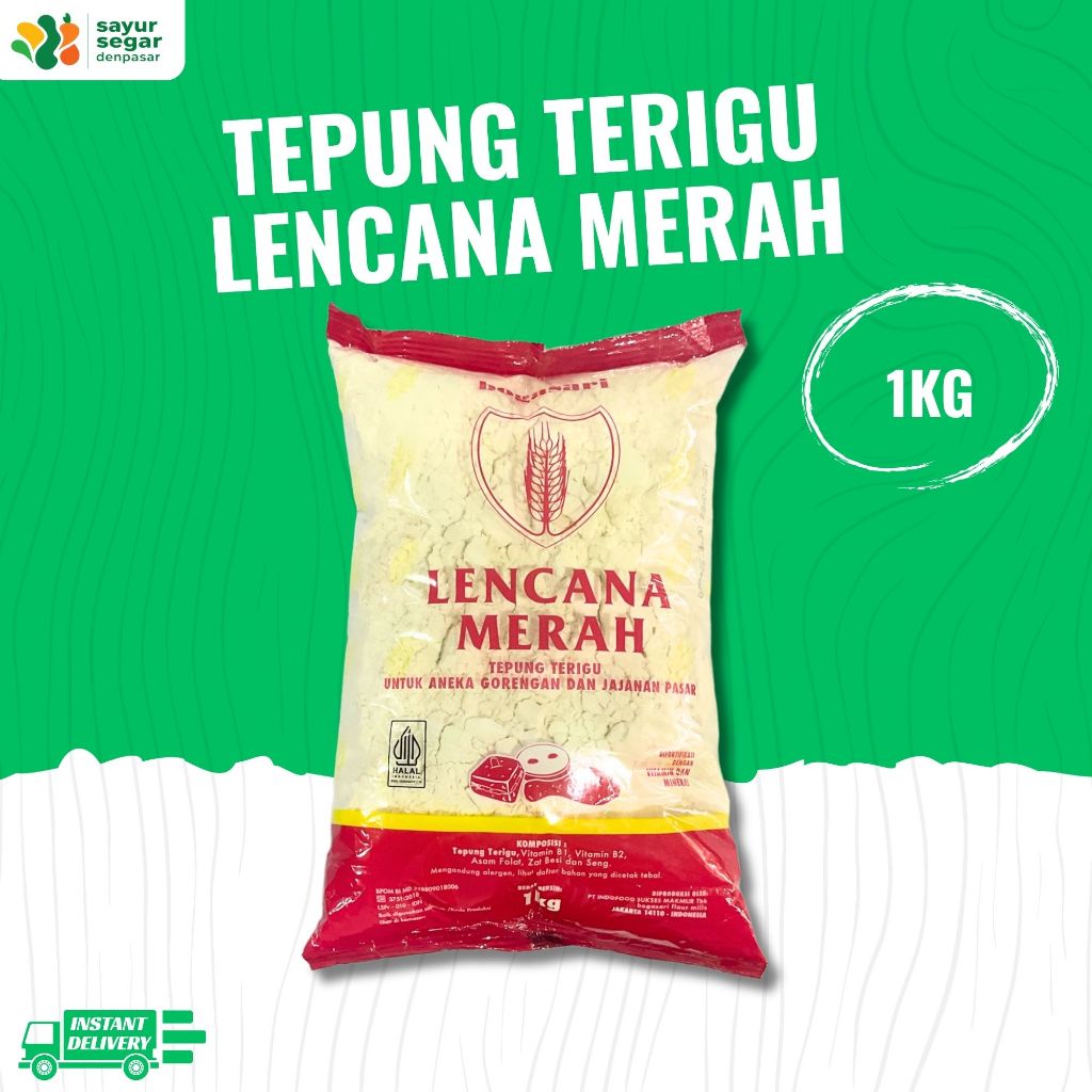 

Tepung Terigu Lencana Merah 1kg - Sayur Segar Denpasar