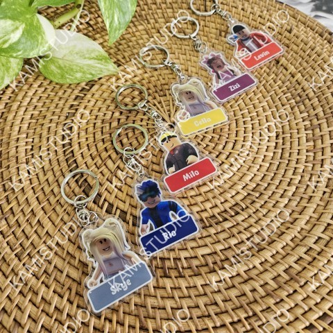 GAKUN ROBLOX 2MM/ GANTUNGAN KUNCI ROBLOX  / GANTUNGAN TAS NAMA / BAG TAG PRINTING ROBLOX / KADO CUST