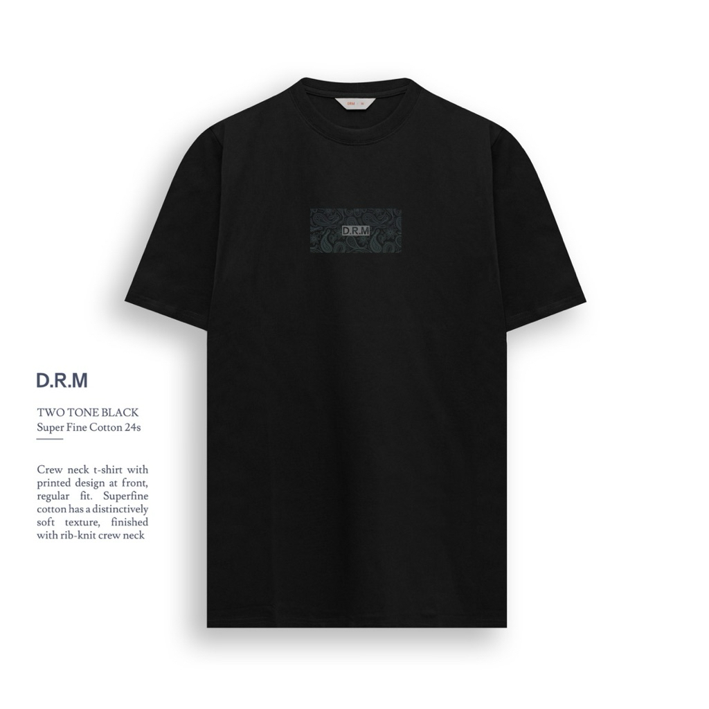 DRM WEAR | kaos drm,tshirt two tone black.