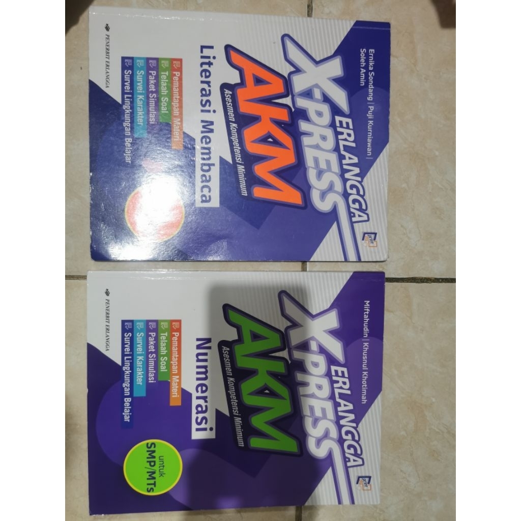 buku Erlangga Xpress AKM Numerasi dan Literasi Membaca