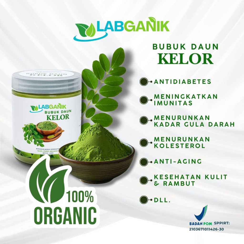 

Labganik Daun Kelor Moringa Bubuk Premium Pure Organic