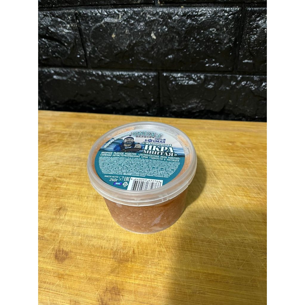 

Salted Unpasteurized Polloc Caviar Styy Boatswin 240gr / Икра минтая соленая непастеризованная Сытый боцман