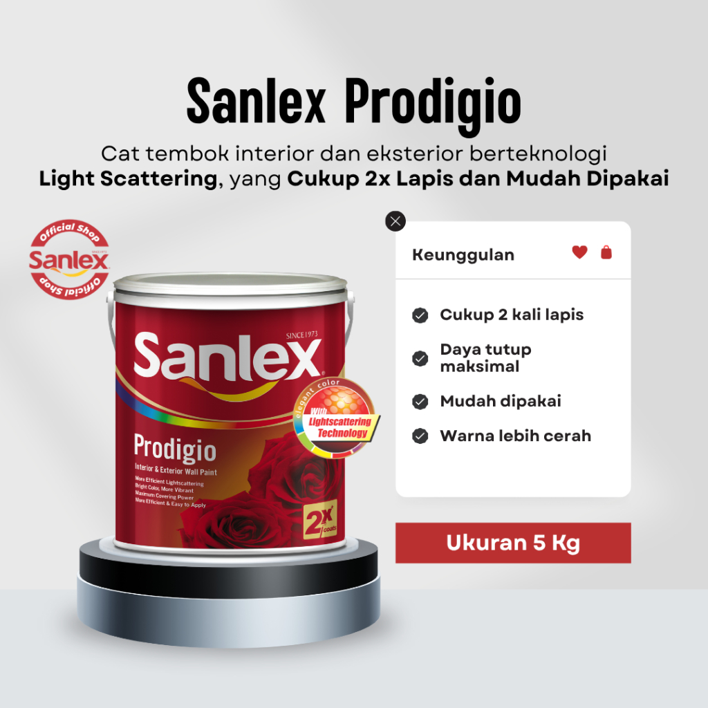 Sanlex Prodigio - Cat Tembok - 5 Kg