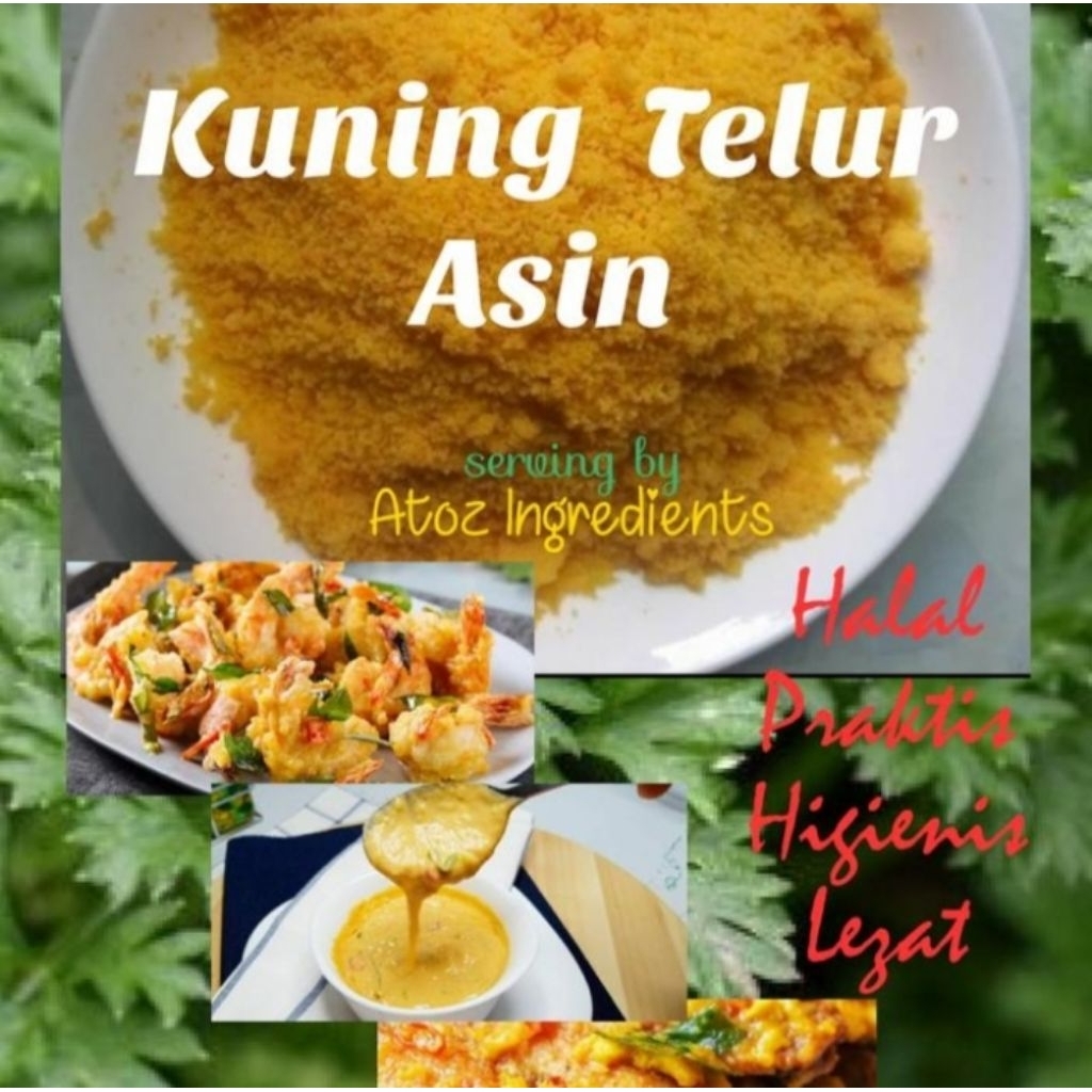 

Salted Egg 100gram / Salted Egg Yolk Powder / Tepung Kuning Telur Asin 100gram