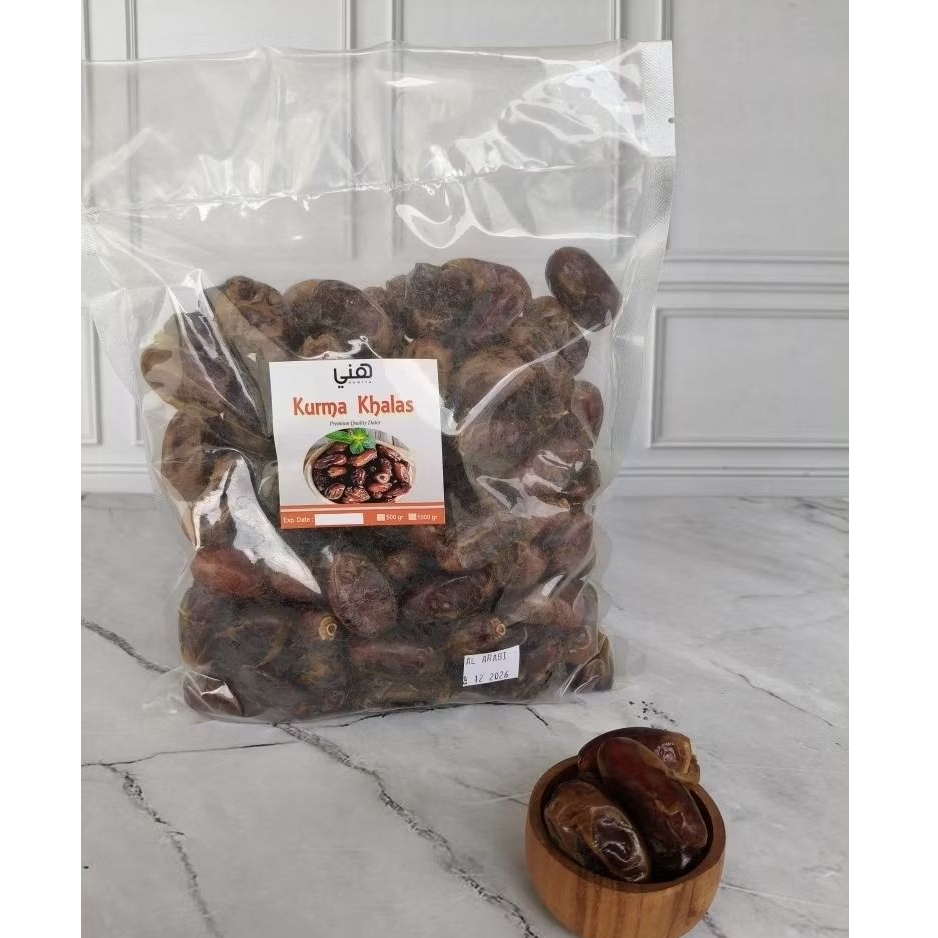 

kurma khalas saad Permium kemasan 1kg.