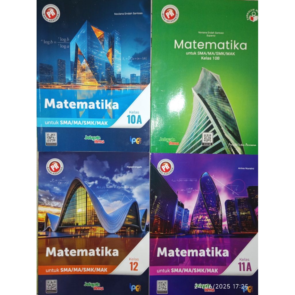 Buku lks/pr kurmer Matematika kelas 10,kelas 11,kelas 12,semester 1 dan semester 2 tahun 2025/2026