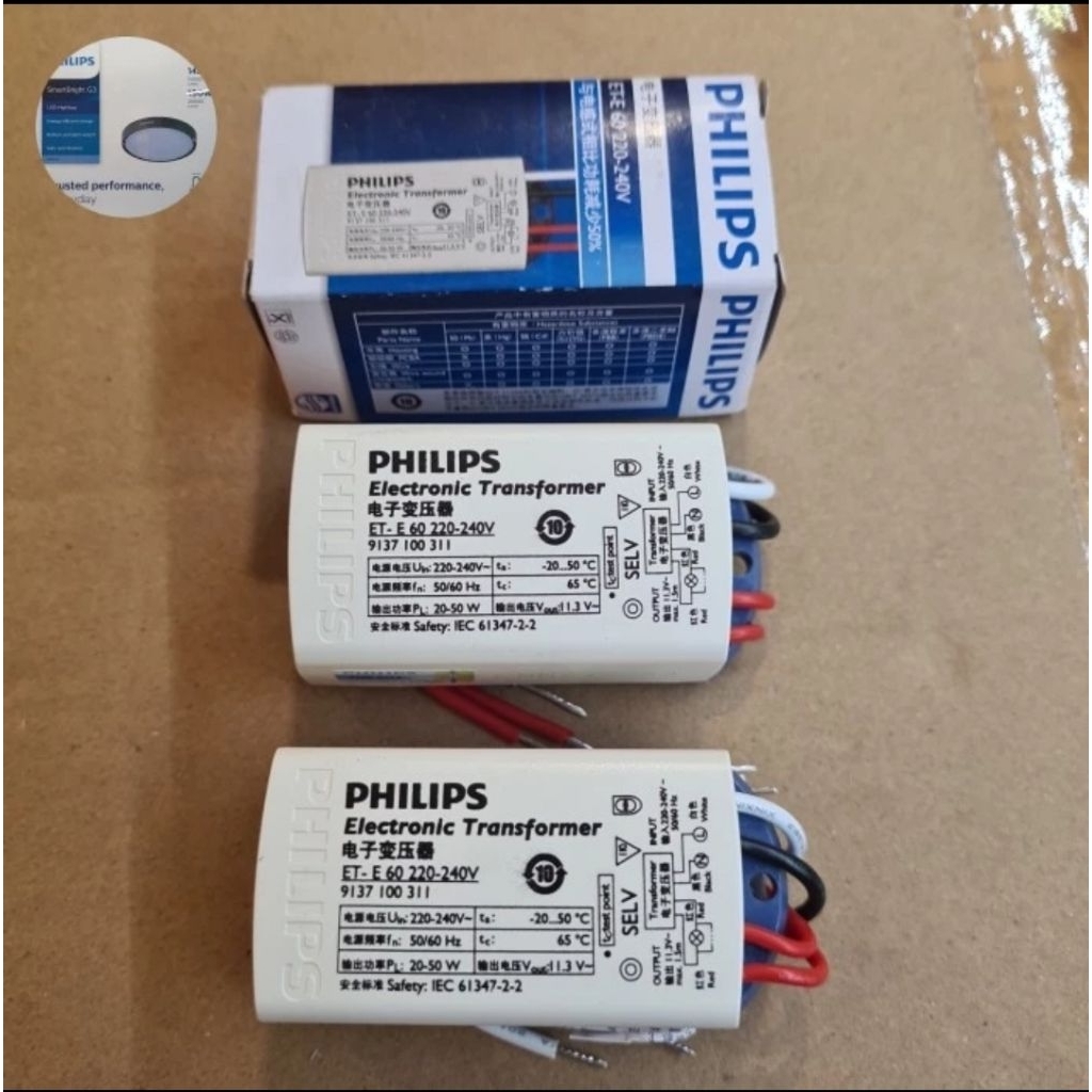 ballast Philips ET-E 60W Untuk Lampu Halogen Dimmer