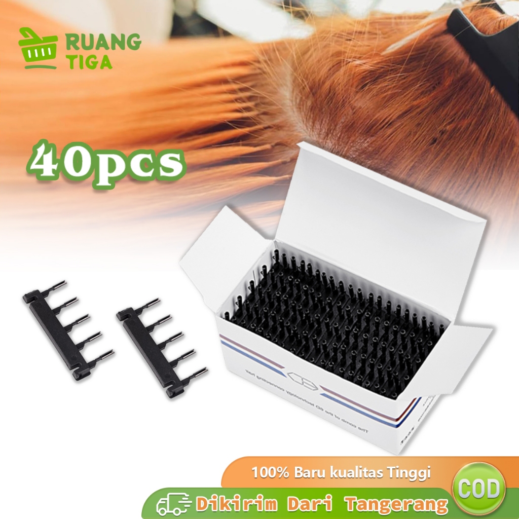 40pcs Hair Extension Buckle 6D Traceless Hair Extension Tool Klip Extension Rambut