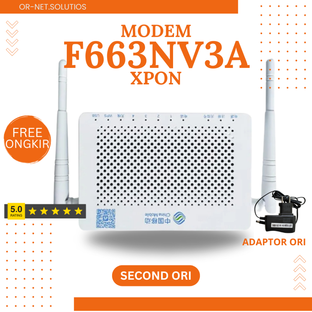 [Free Ongkir] Modem ZTE F663NV3A Ori Bukan Refurbished atau Renew XPON EPON GPON modem router ont