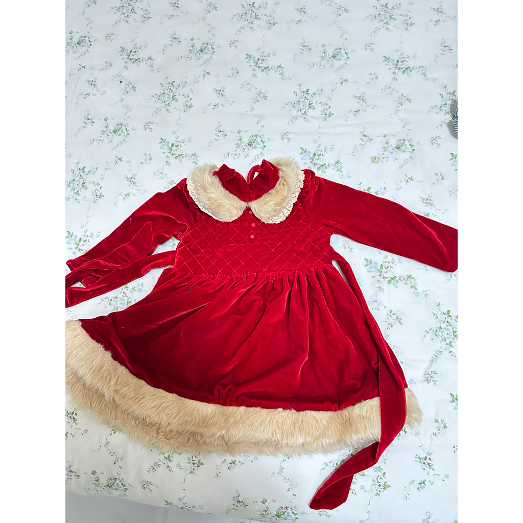 Dress bulu anak perempuan