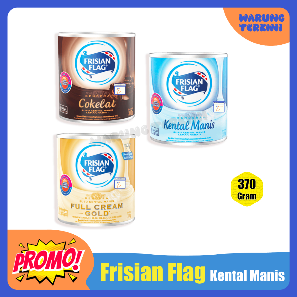 

Frisian Flag Susu Kental Manis Kaleng 370g | Lemak Nabati