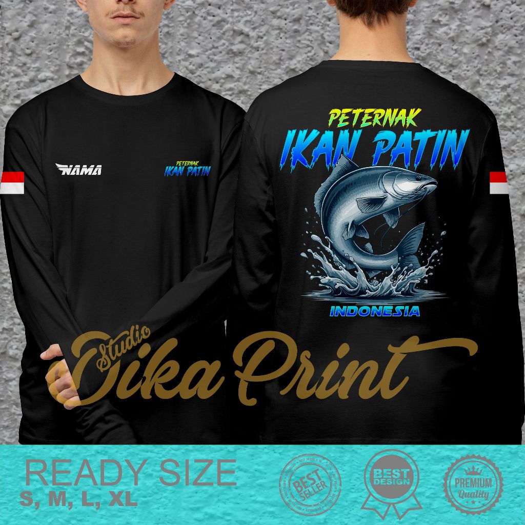 Kaos Peternak Ikan Patin Indonesia Bahan Nyaman Dan Adem