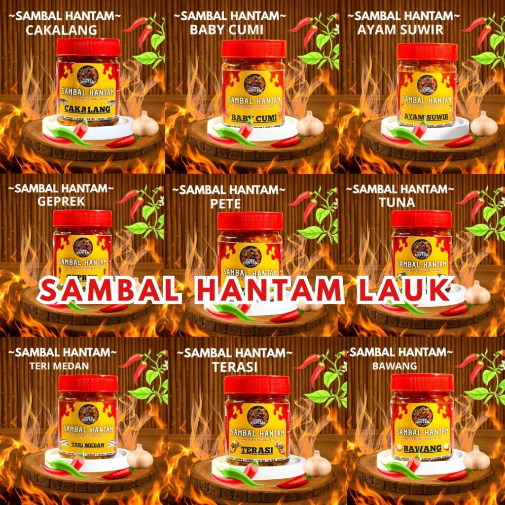 

SAMBAL HANTAM SAMBAL BANYAK VARIAN | CUMI TERI PETE CAKALANG AYAM SUWIR BABY CUMI GEPREK TERASI BAWANG TUNA