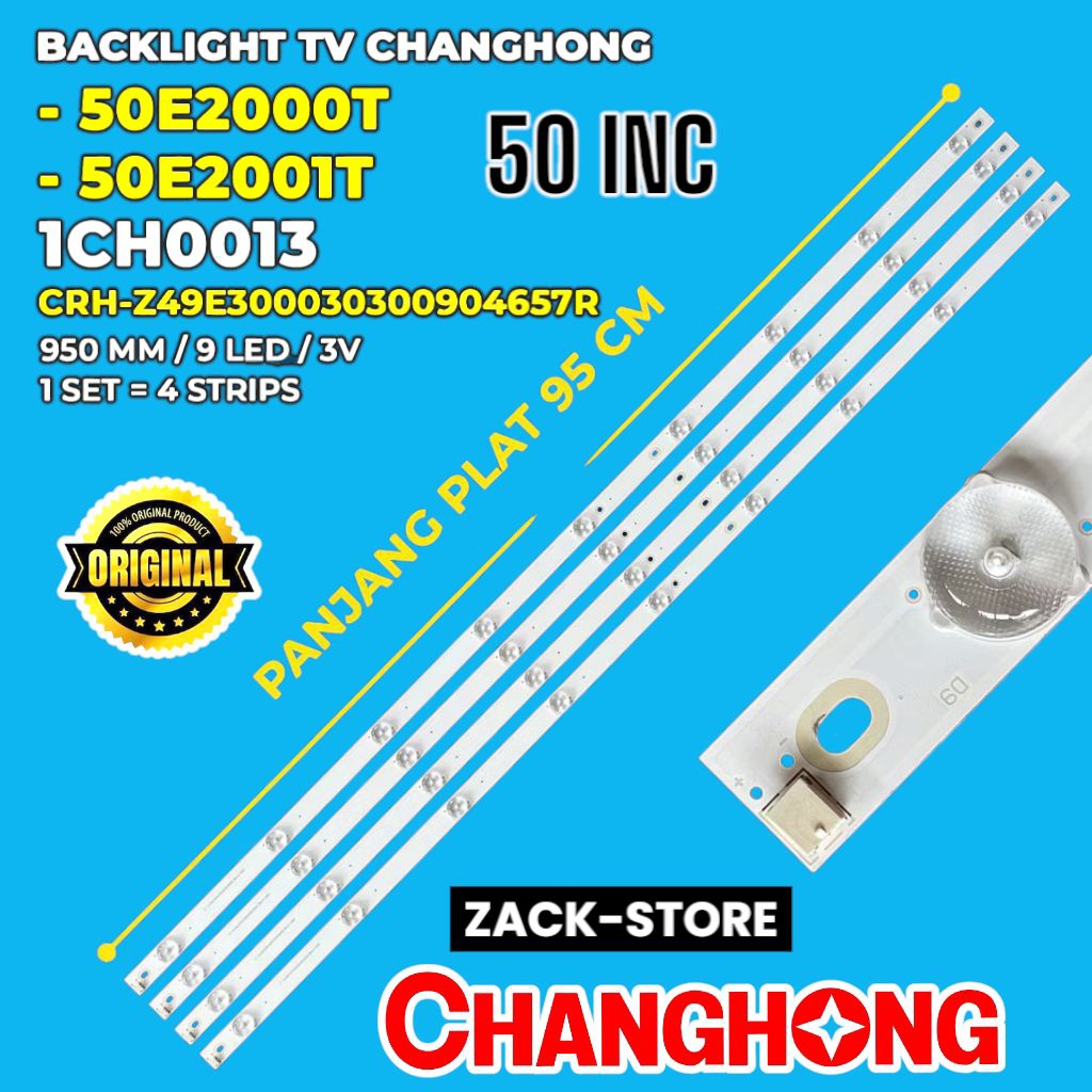 BACKLIGHT TV LED CHANGHONG 50 INC 50E2000T 50E2001T 50E 2000T 2001T LAMPU BL CHANGHONG 50E