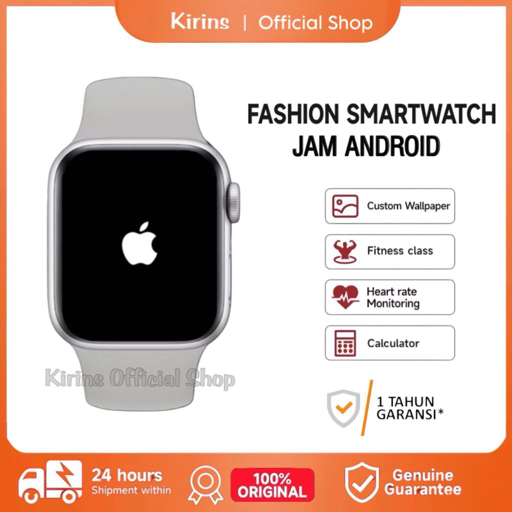 [100%ORIGINAL] Jam Tangan Hp Android Pintar Layar Sentuh Tahan Air SmartWatch Pria Wanita Terbaru