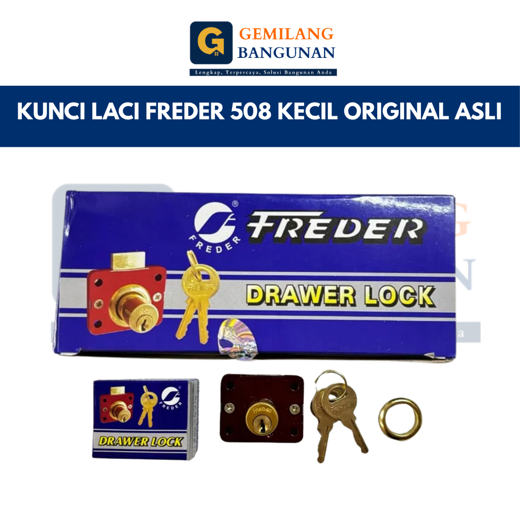 [12 PCS] Kunci Laci FREDER 508 Kecil Original ASLI / Kunci Lemari / Kunci Loker / Lemari Kayu Alumun