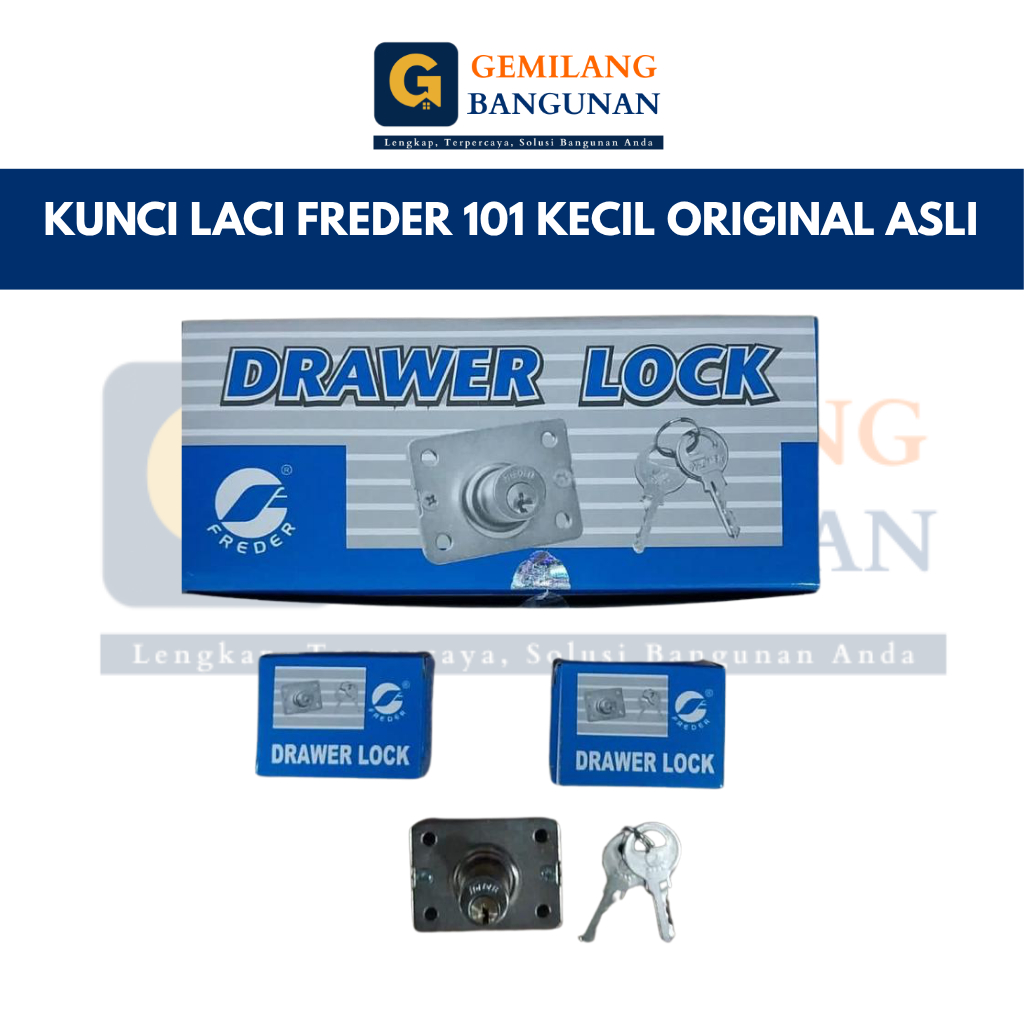 [12 PCS] Kunci Laci FREDER 101 Kecil Original ASLI / Kunci Lemari / Kunci Loker / Lemari Kayu Alumun