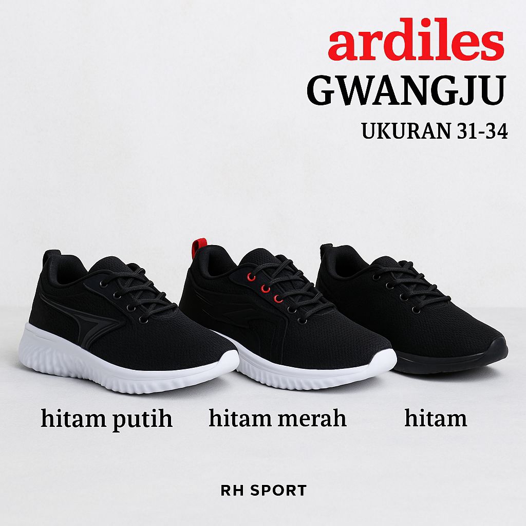 SEPATU SEKOLAH ARDILES GWANJU UK 31_34 SEPATU SEKOLAH ANAK SEPATU SEKOLAH COWOK CEWEK