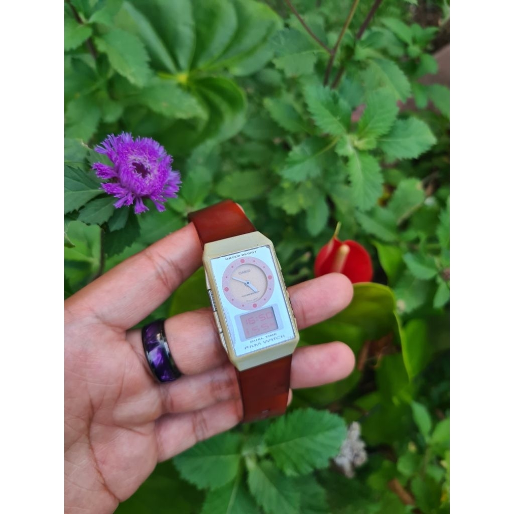 Jam tangan casio Film FS-05 vintage rare item dualtime