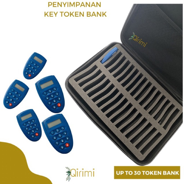 TAS TEMPAT PENYIMPANAN KEY TOKEN BANK FOAM PORTABLE / KEY BCA MANDIRI CASE - SIZE XL ISI 30 TOKEN BA
