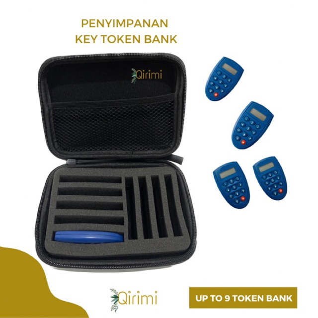TAS TEMPAT PENYIMPANAN KEY TOKEN BANK FOAM PORTABLE / KEY BCA MANDIRI CASE - SIZE M ISI 9 TOKEN BANK
