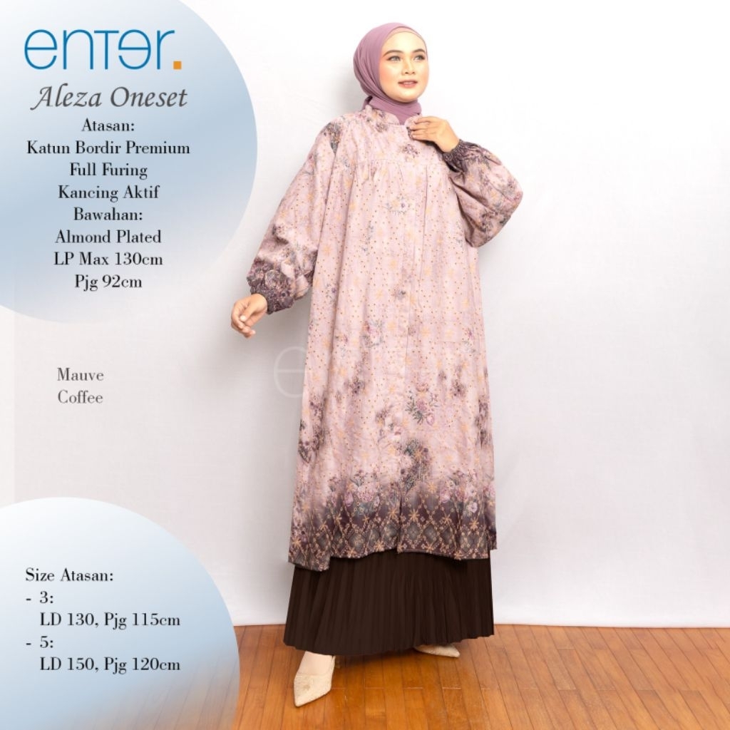 TUNIK JUMBO SET ROK ALEZA LD 130 150 BAHAN KATUN BORDIR BY ENTER TUNIK PAKAIAN JUMBO Atasan Baju Kar