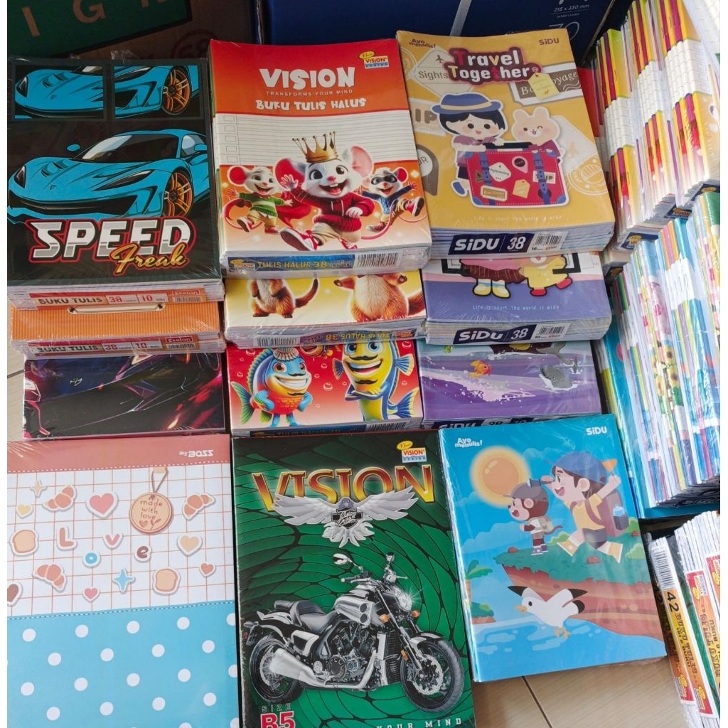 

Buku tulis sekolah SIDU isi 38 lembar