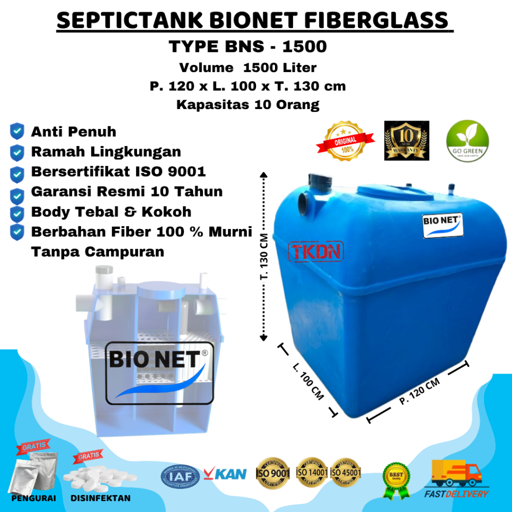 Septictank Biotec, Septictank Bio, Septictank Biofil, Septictank Bionet BNS Kap.1500 L