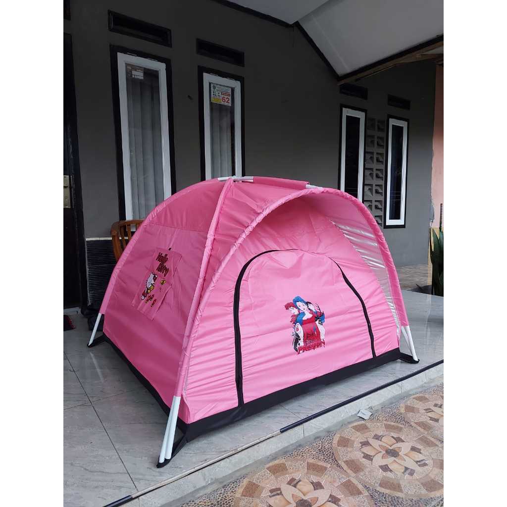 Tenda anak full pink hello kitty tenda kekinian tenda mainan anak