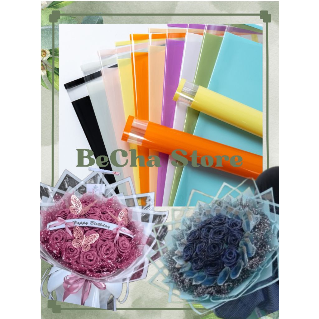 

1PAK (20 lembar)GLACE PAPER TRANSPARANTFungsi Untuk Buket Bunga, Kertas Kado, Dekorasi, dan lain-lain