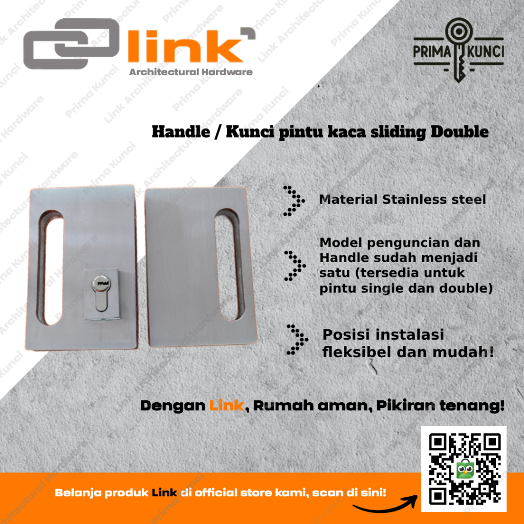 Handle/kunci pintu kaca sliding