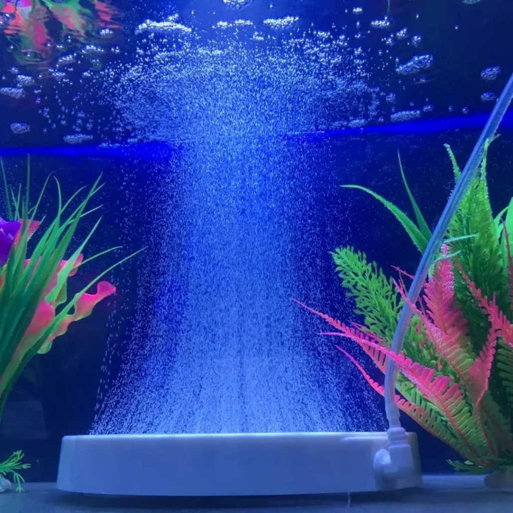 Air Stone Batu Gelembung Udara Halus Nano Batu Aerasi Micro Aerator Bulat Pipih Aerasi Oksigen Aquar
