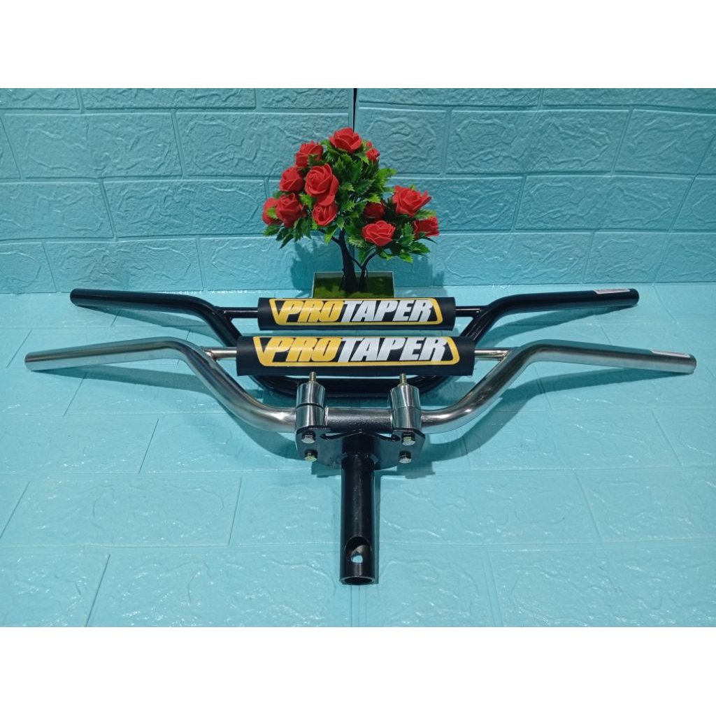paket hemat stang trail+dudukan stang adaptor stang