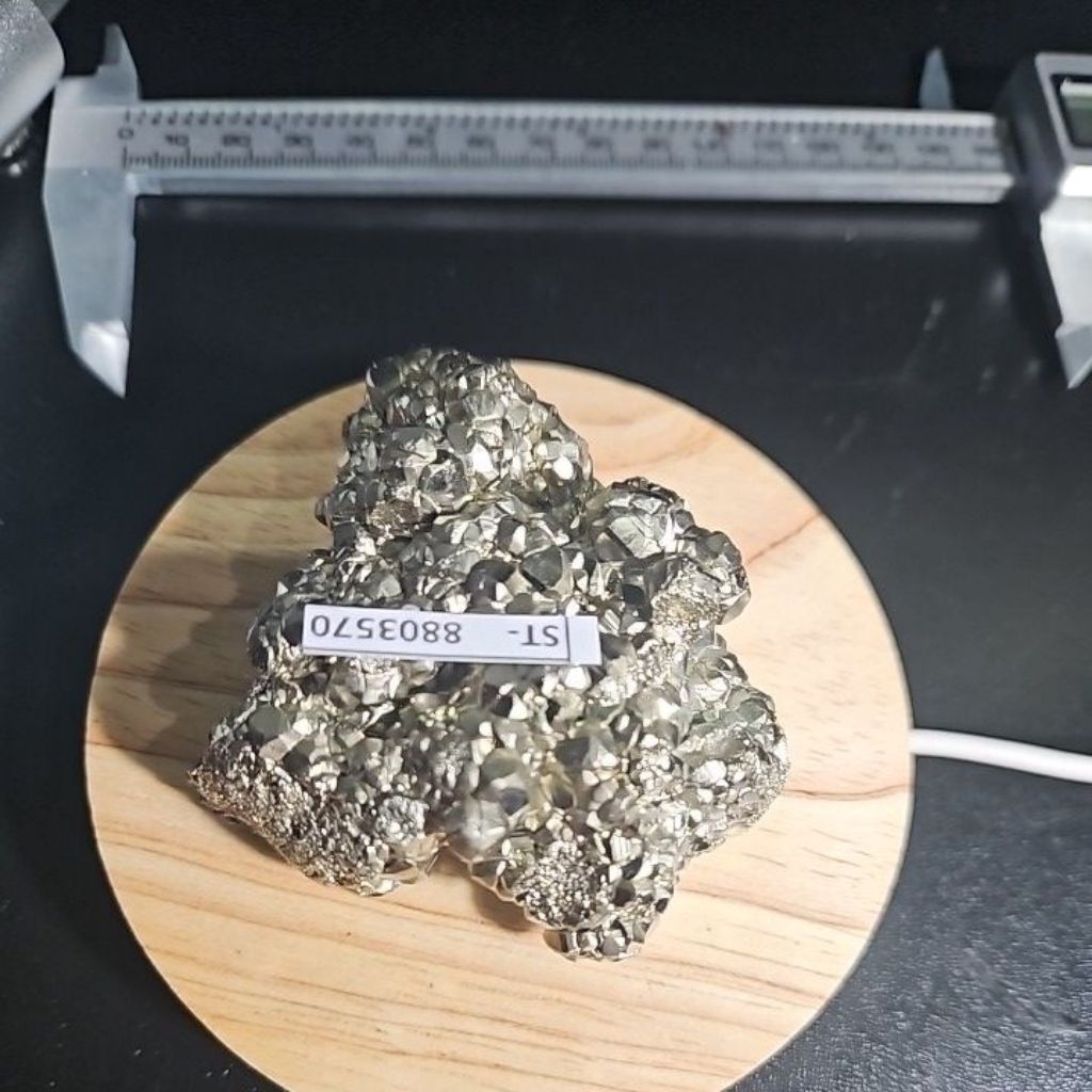 Golden Pyrite Cluster Batu Alam Asli