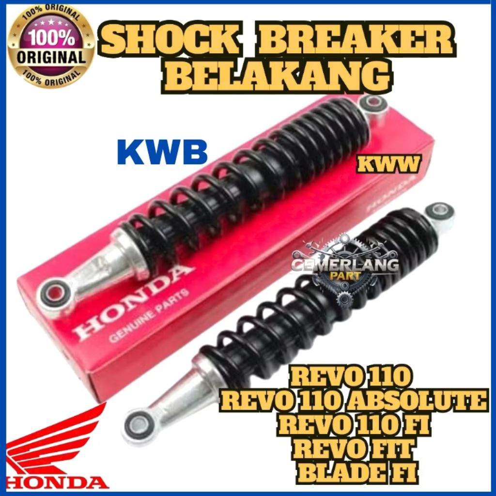 SHOCK BREAKER BELAKANG KWB /KWW REVO 110 ABSOLUTE REVO 110 REVO 110 FI REVO FIT BLADE FI ORI HONDA