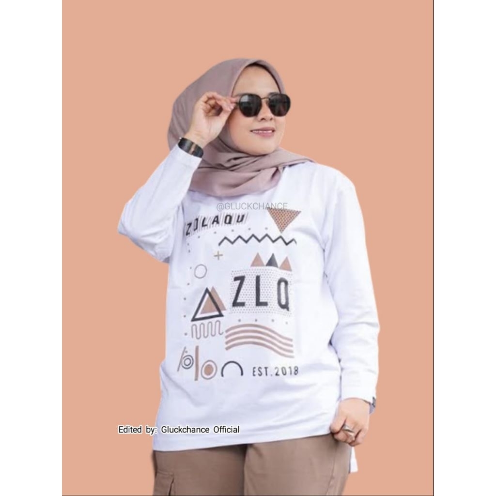 BAJU TSHIRT ZOLAQU ORIGINAL LENGAN PANJANG TERBARU 2025 MIX PUTIH TERLENGKAP DI GLUCKCHANCE OFFICIAL