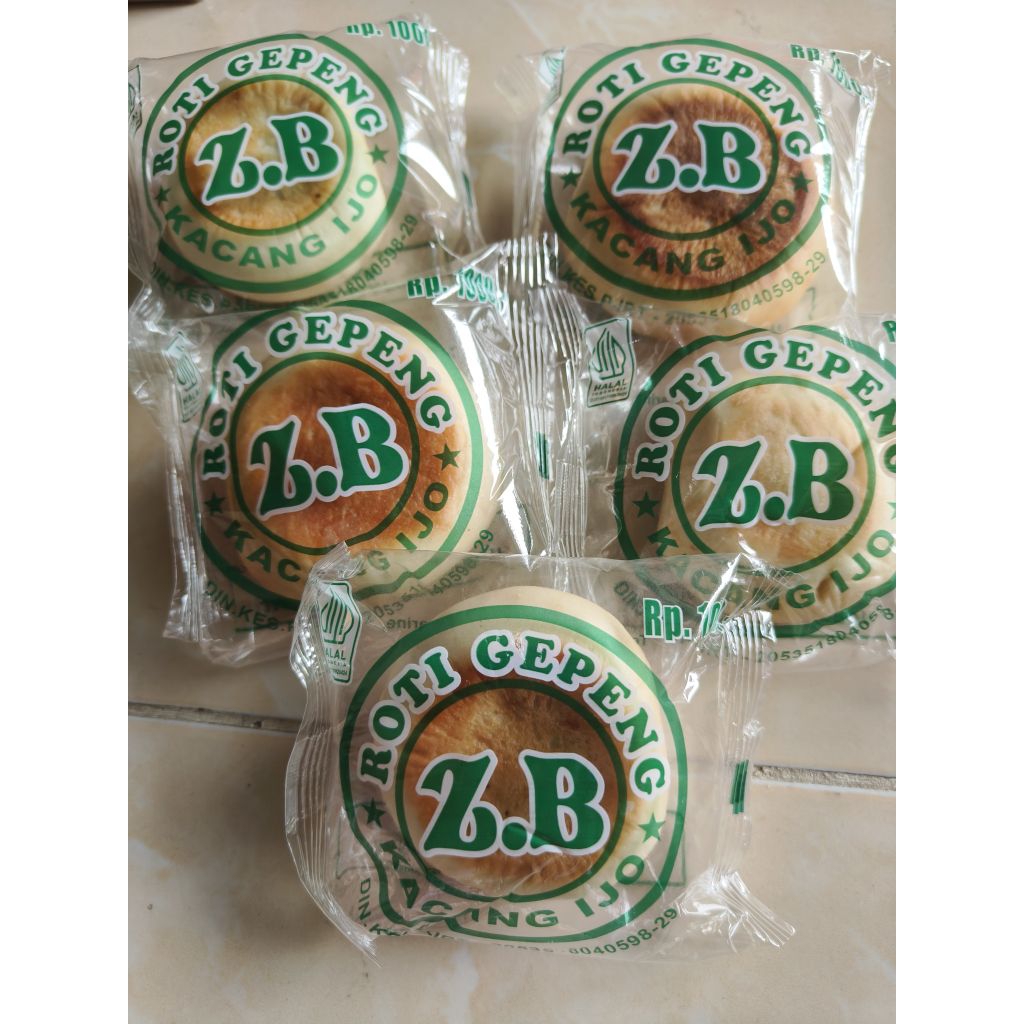 

(1 pack = 10 pcs) ROTI GEPENG KACANG IJO Z.B