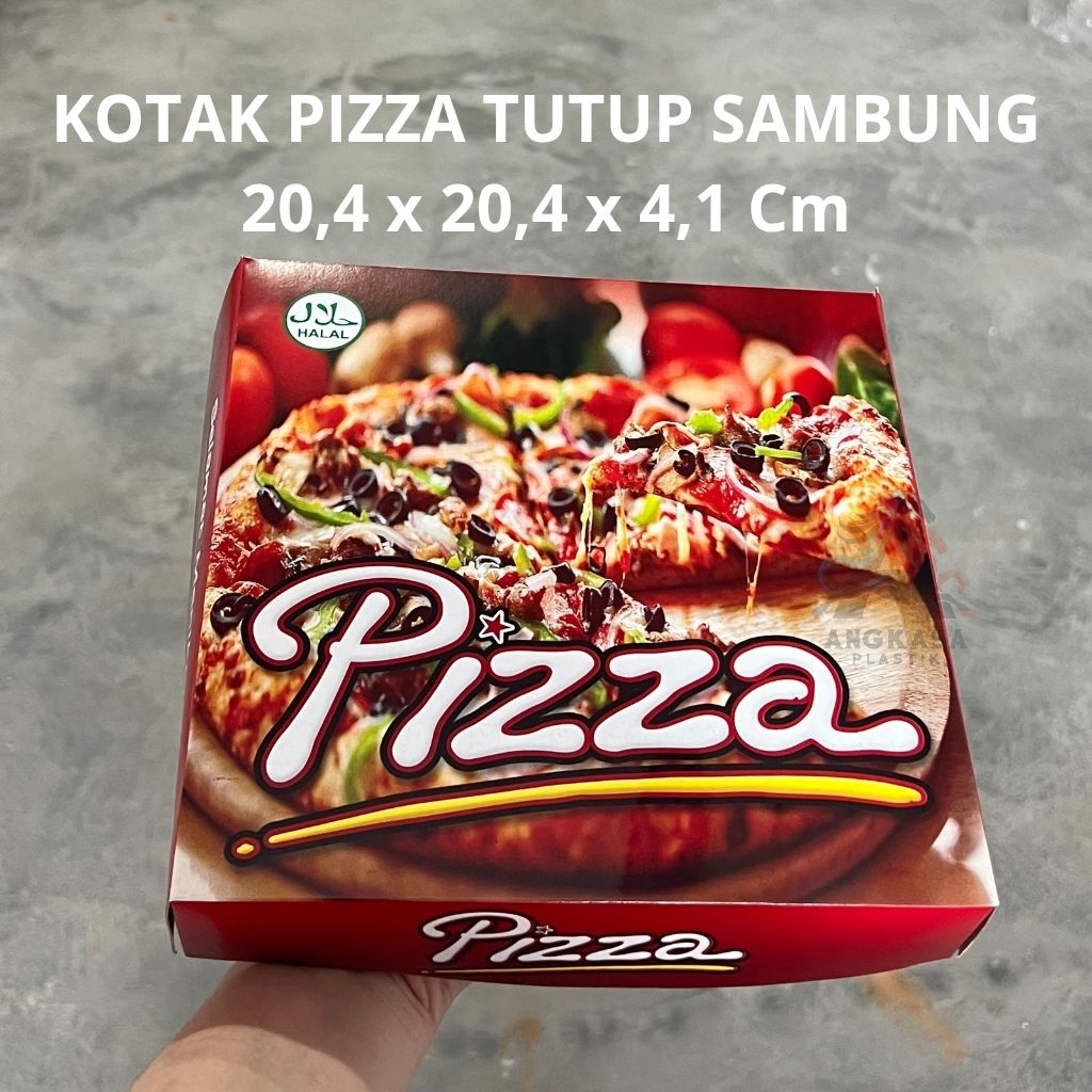 

(50 pcs) Kotak pizza 20,4 x 20,4 x 4,1 Cm / kotak pizza halal / box pizza halal / box pizza cantik / kotak pizza cantik / dus pizza merah / kotak merah / kotak makanan / kotak roti / kotak piza / kotak 20x20 / box 20x20 / kotak pizza 20cm / pizza murah