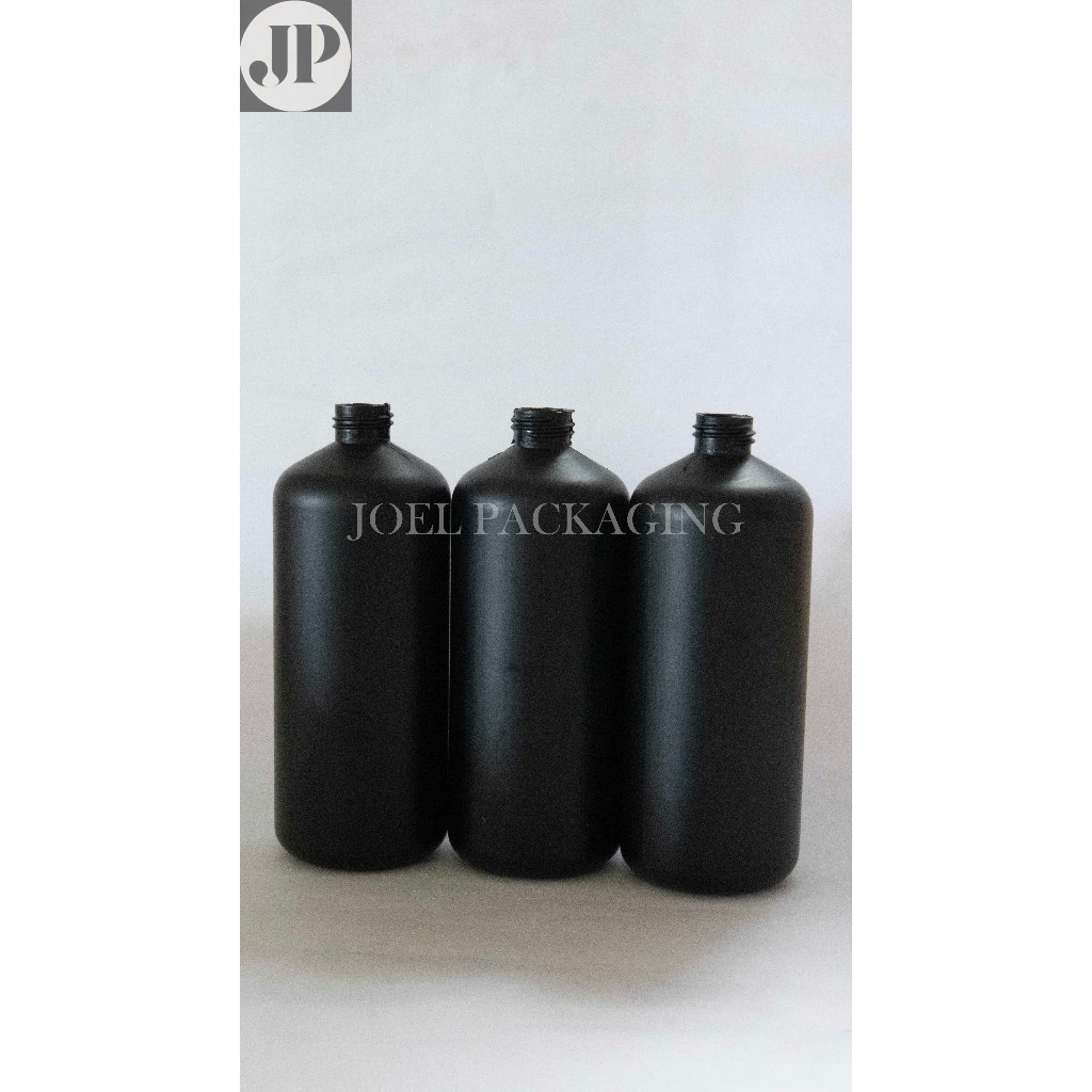 BOTOL HDPE 500ML HITAM DOFF TEBAL N24 BOTOL CVI HANDSOAP N24