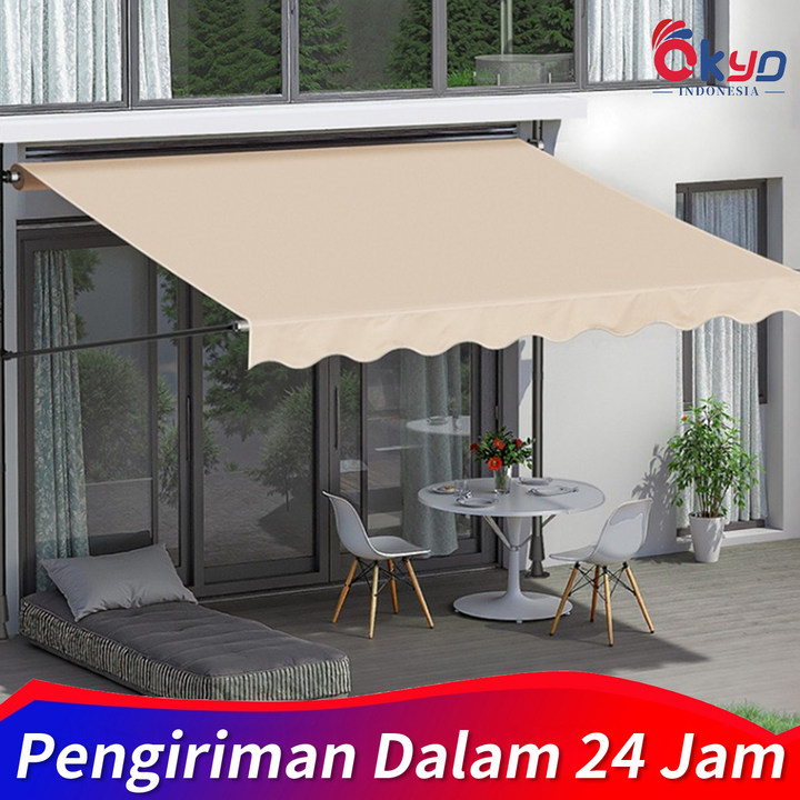 kain kanopi/atap penutup anti air per meter costum/Awning Gulung Kanopi Lipat 3 /1.2 Meter/kain kano