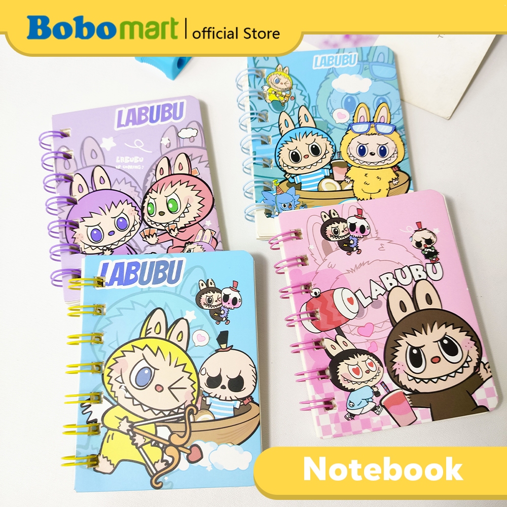

BOBOMART Buku Tulis Catatan Bergaris Spiral Ruled Notebook LAbubu A7 60 Lembar ZXMD-029-33