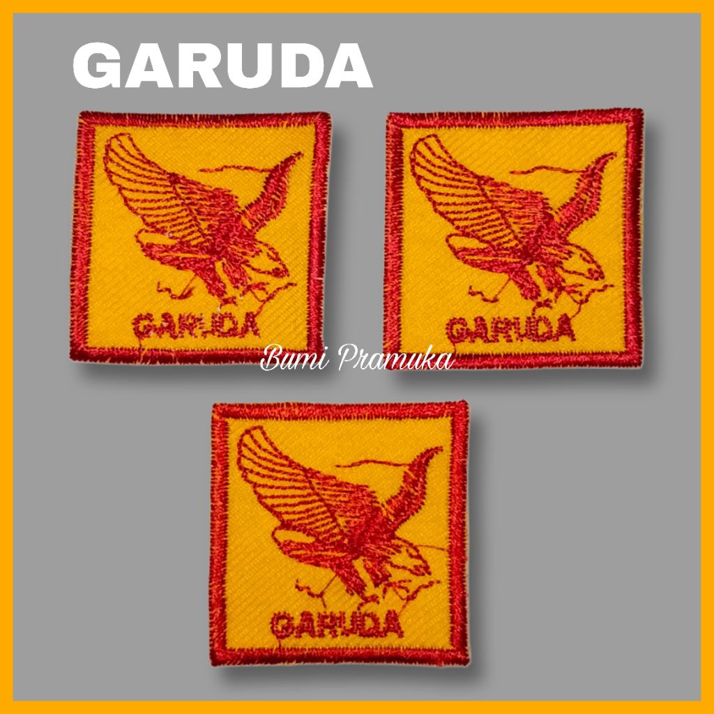Tanda regu pramuka putra bordir garuda Bet bordir tanda regu garuda