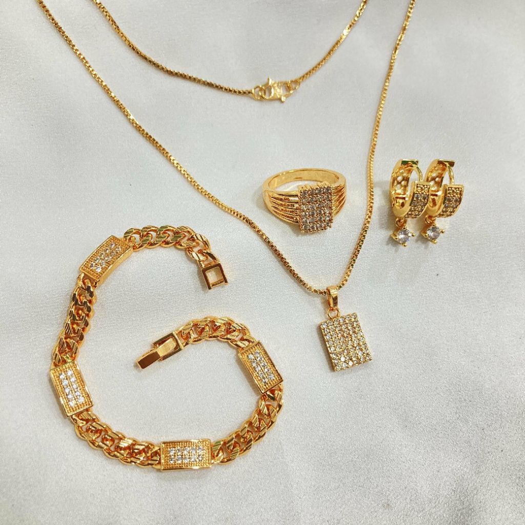 Set Perhiasan Dewasa Lapis Emas