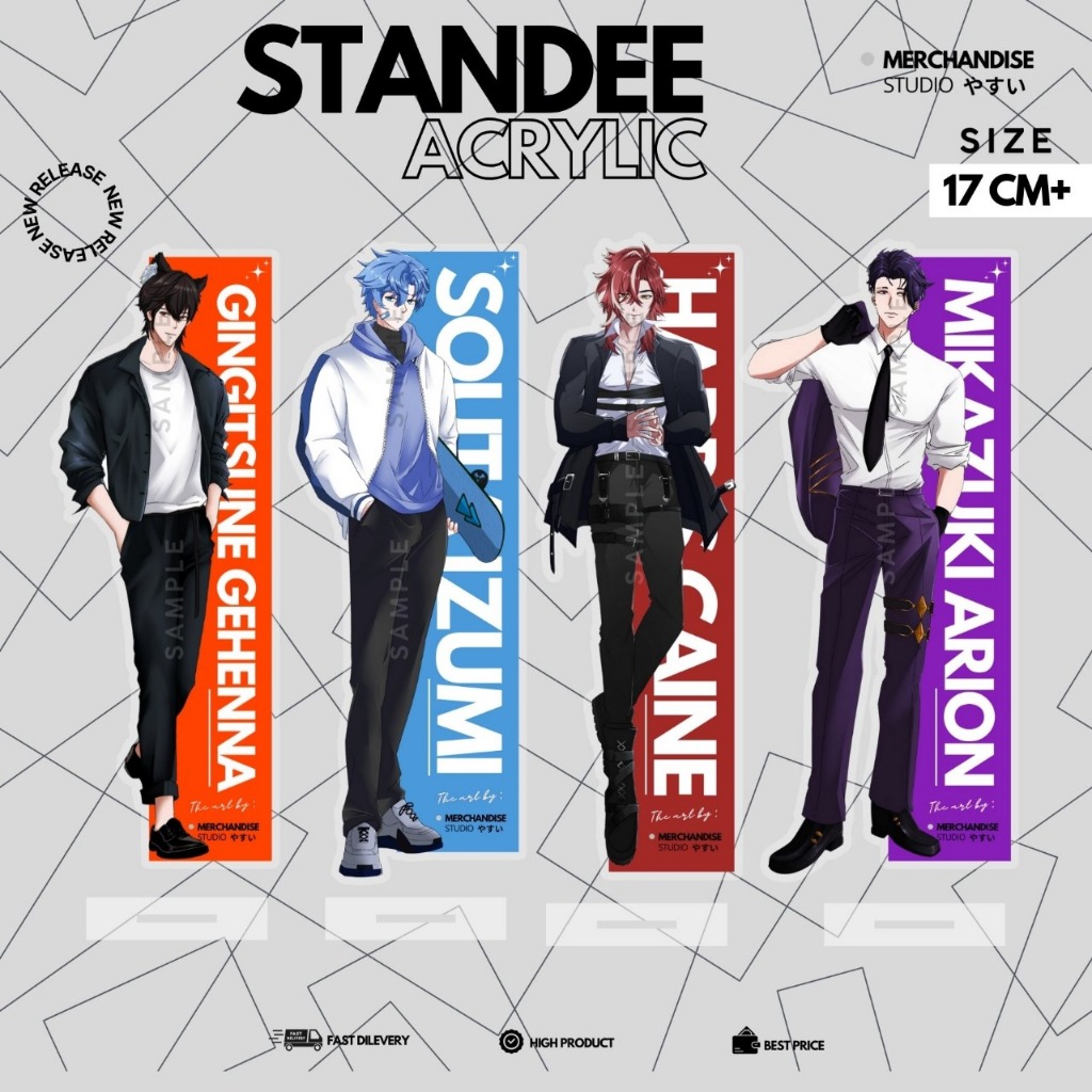 

OTS - FLASH SALE - Stand akrilik figure SOL4CE standee 17cm - Vtuber material Akrilik