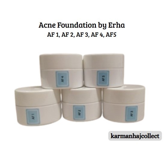 Acne Foundation by ERHA AF 1, AF 2, AF 3, AF 4, AF5