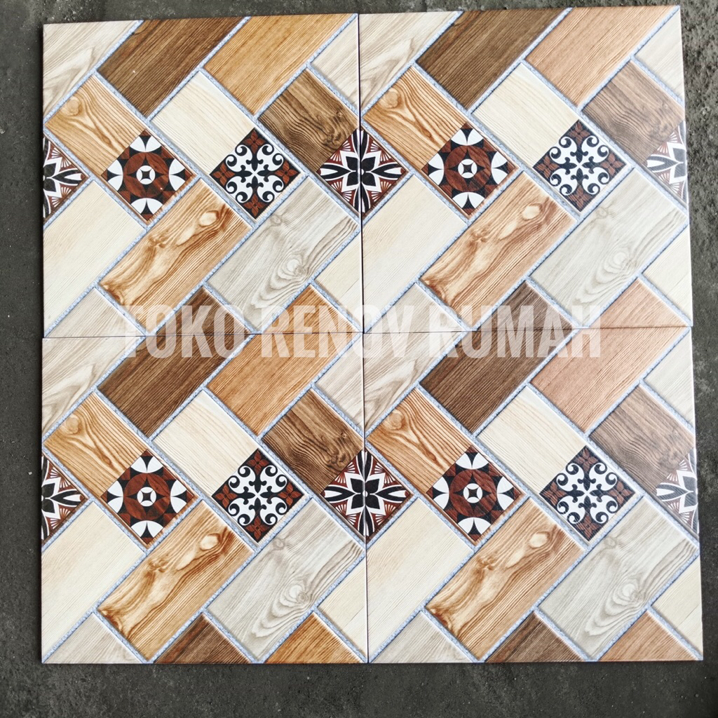 keramik lantai 40x40 motif kayu (doff-mate)/ keramik garasi/ keramik teras/ keramik kamar mandi/ ker