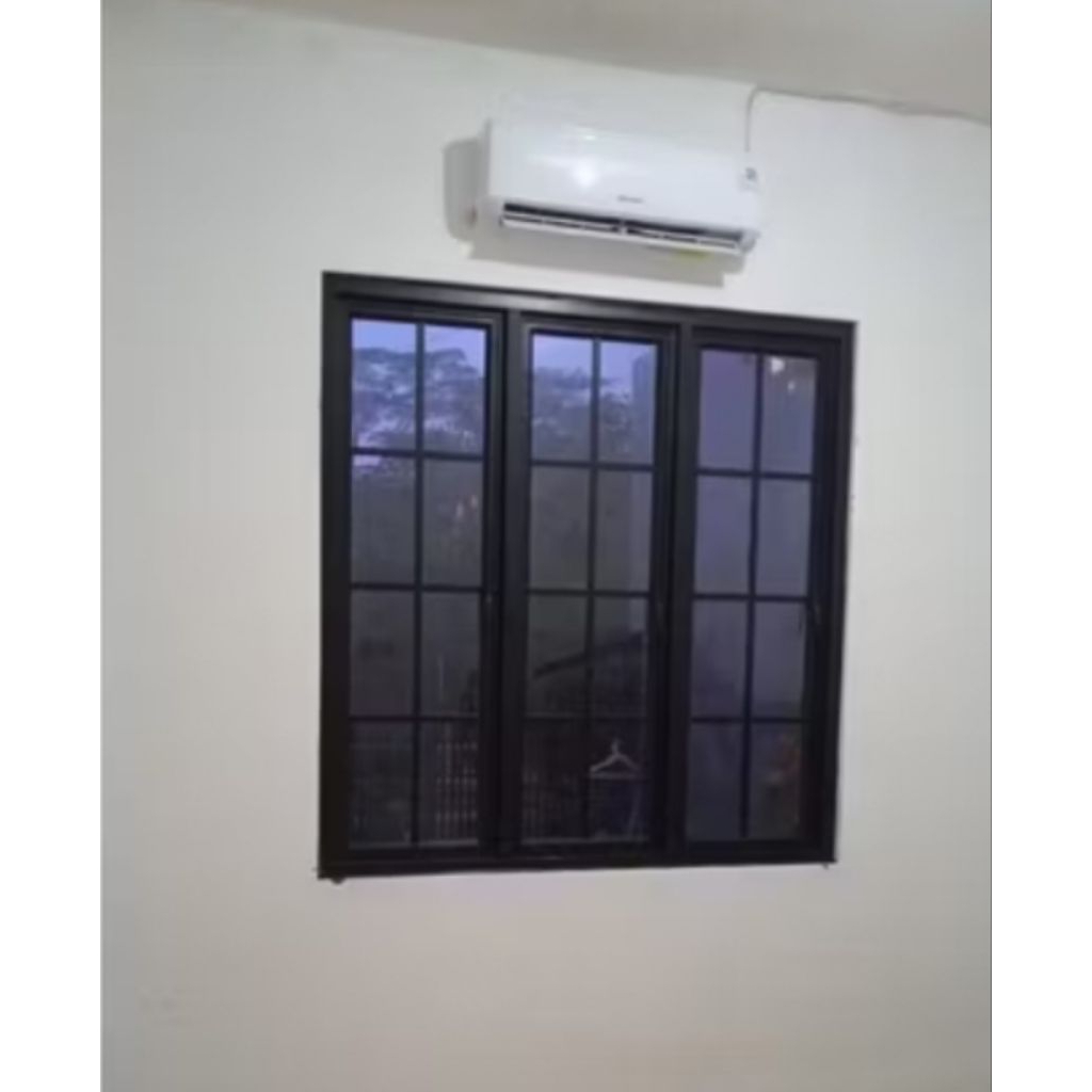 Jendela Aluminium 3 Daun Ornamen 160x200 - Jendela Gandeng 3