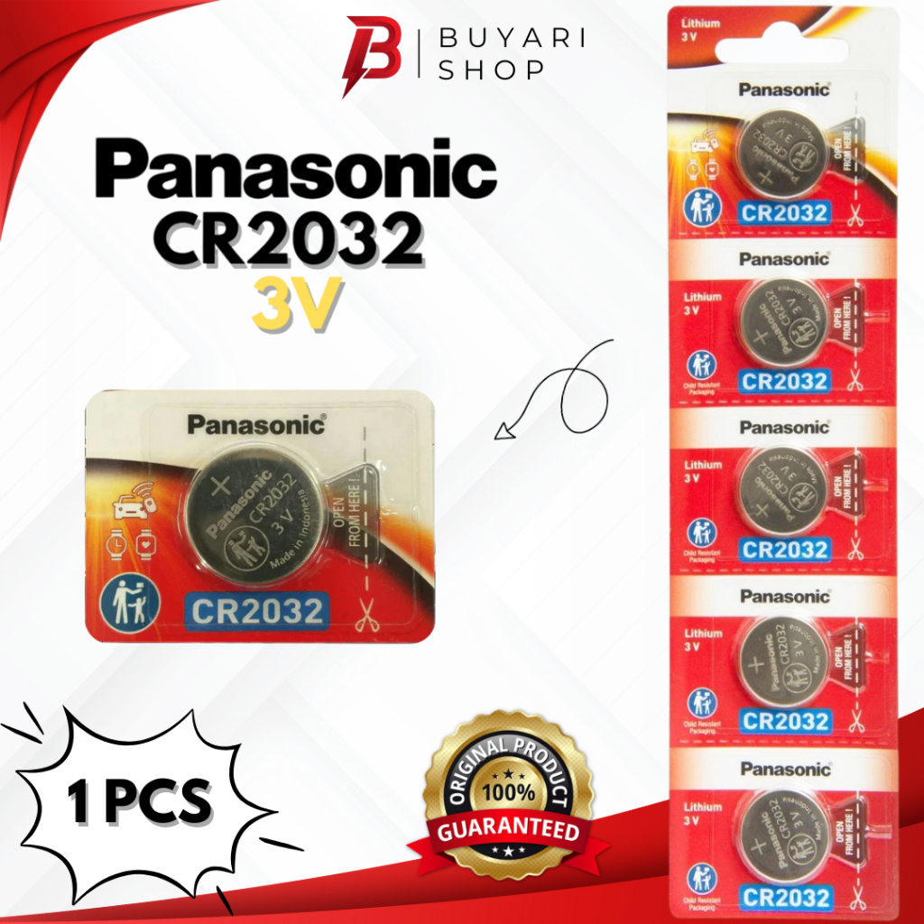 EKONOMIS Baterai Batre Batrai Batrei CMOS Panasonic CR2032 Laptop PC Baterai Timbangan Digital badan
